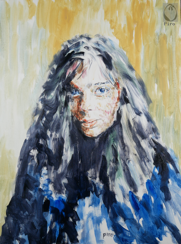oil on paper - olio su carta di Piro
